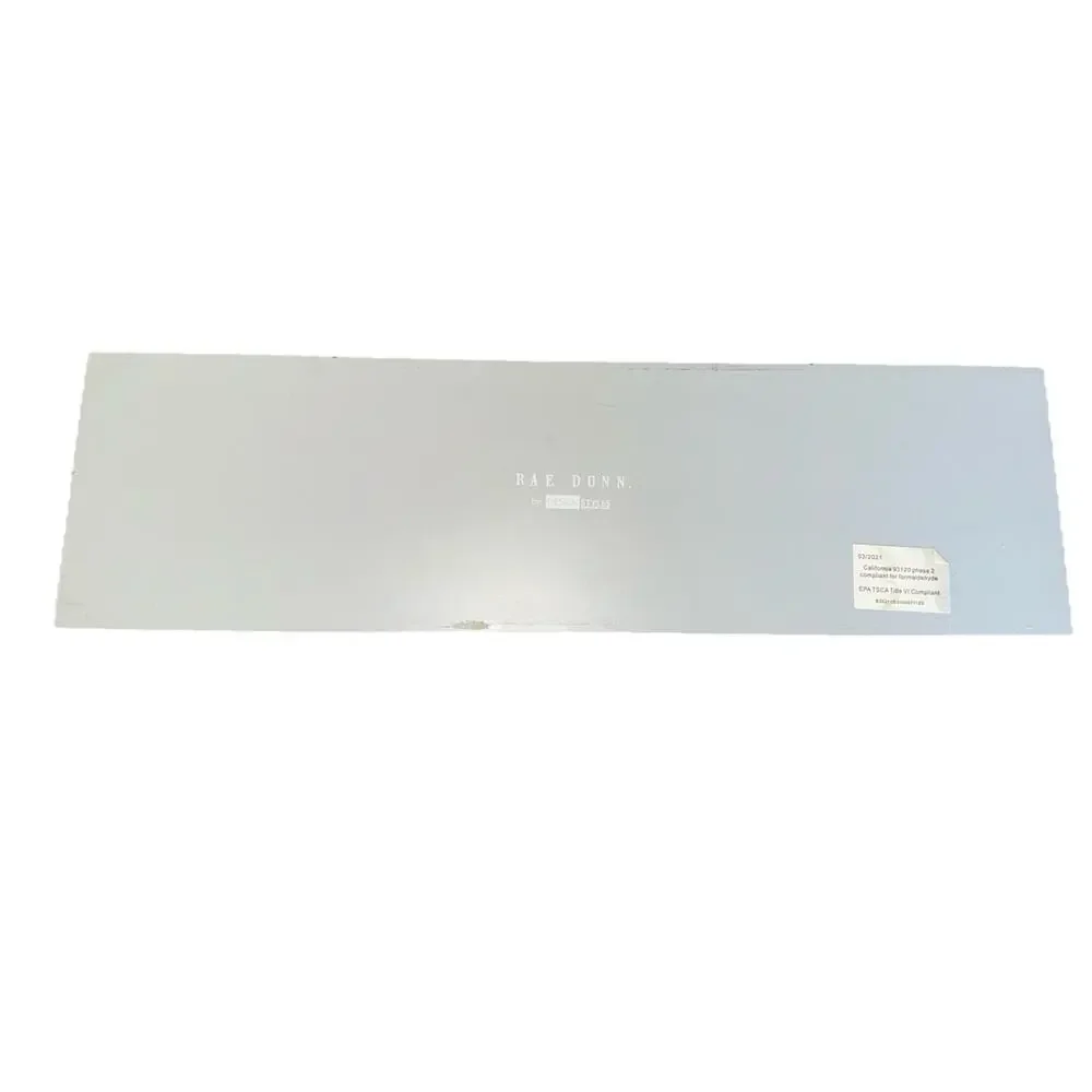 Rae Dunn Wood Bathroom 4 Compartment Organizer Tray Grey Used